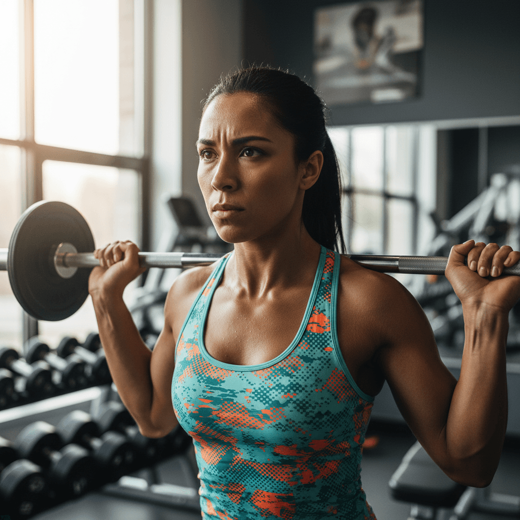 Client executing Olympic weightlifting technique